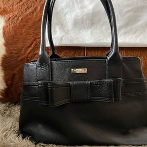 Kate Spade Black Shoulder Bag with Bow Detail